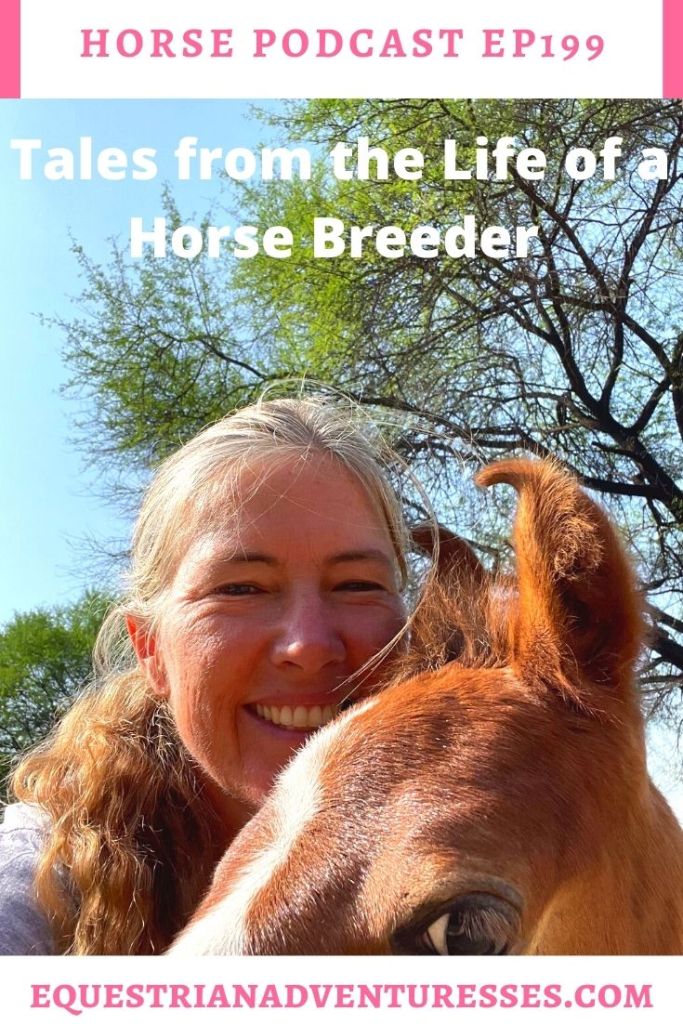 Horse and travel podcast pin - Ep199 Tals from the Life of a Horse Breeder