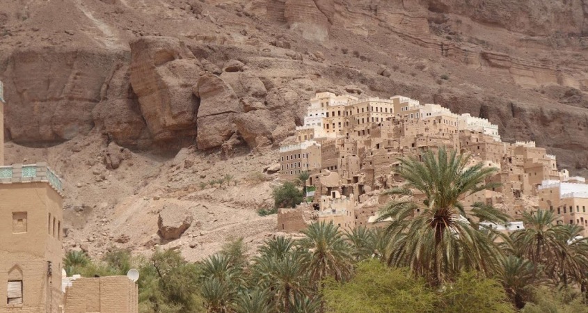 Traditional architecture of houses in Hadrahmaut, Yemen