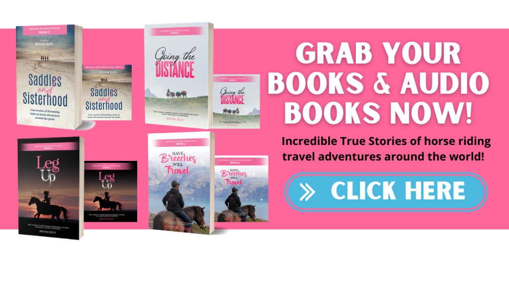 Grab your books and audiobooks now! Incredible true stories of horse riding travel adventures around the world.